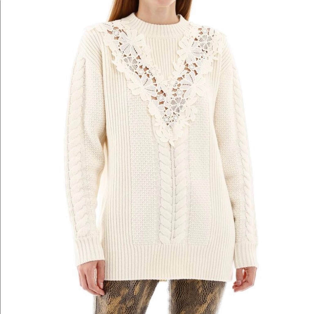 See by Chloe pullover sweater with lace